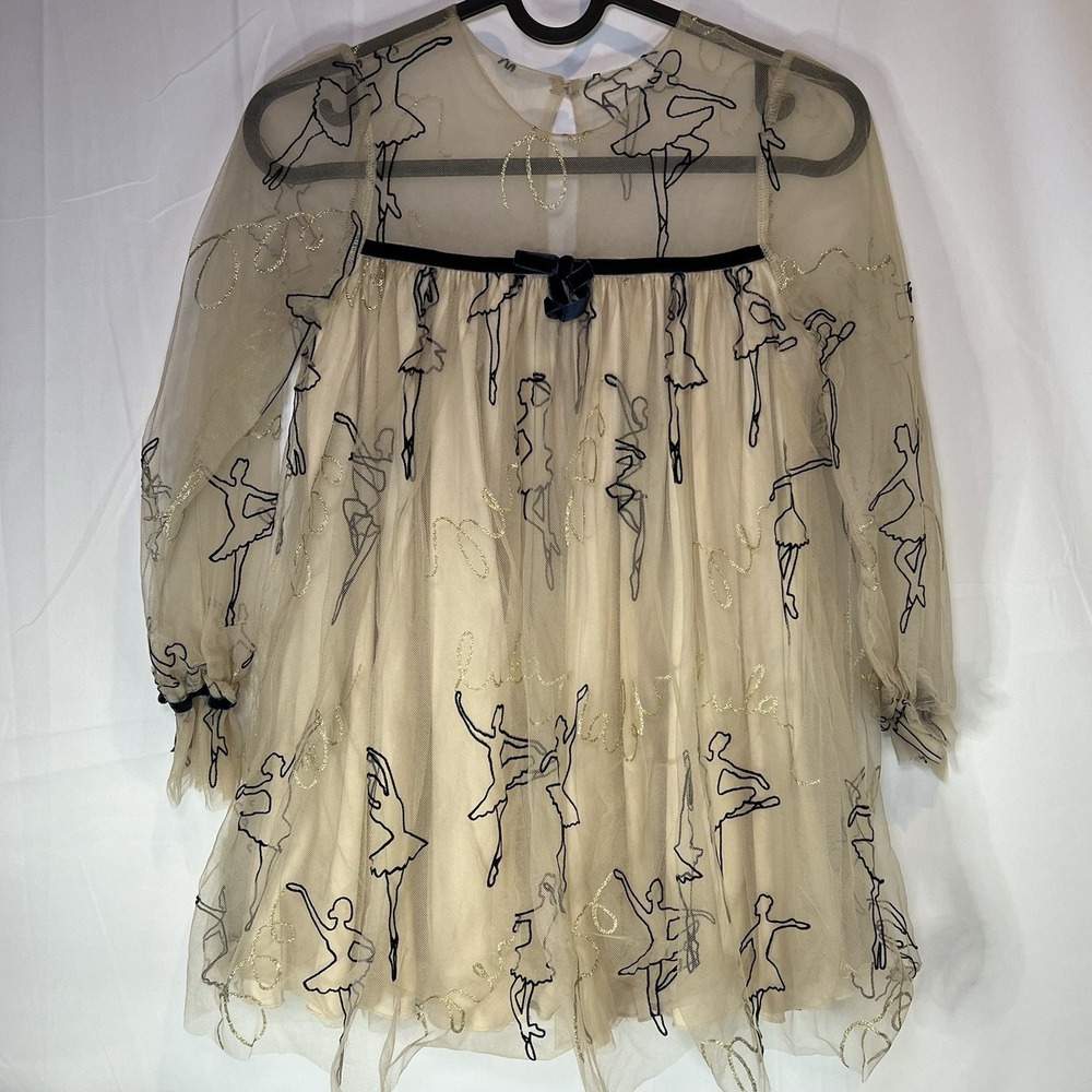 Girls Abel & Lula Size 8 Dress Golden‎ Wheat Ballerina Tulle Dance Ballet